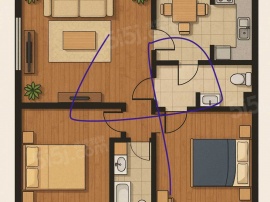 1室1厅1卫户型图